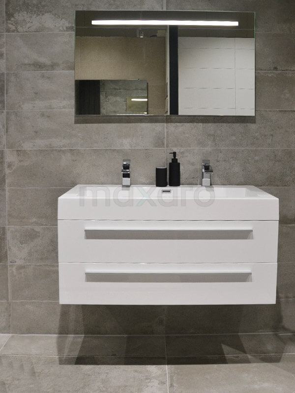Spiksplinternieuw Betonlook tegels in badkamer met hout uitstraling | Maxaro VX-51